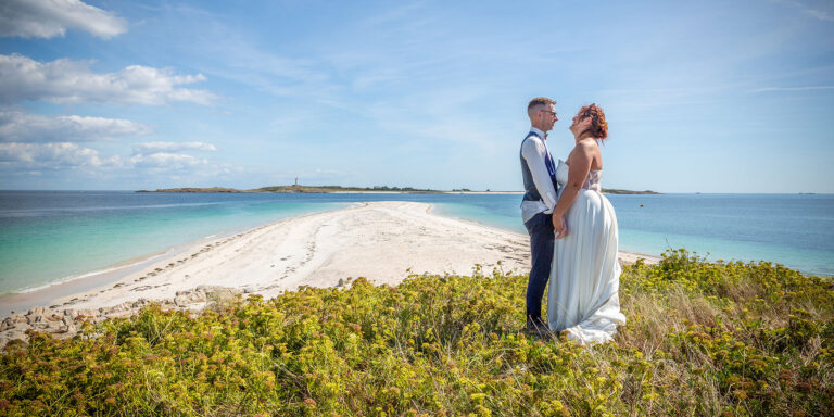 séance trash the dress mariés aux glénan photographe crozon photographe mariage